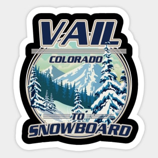 Vail Colorado Snowboarding logo Sticker